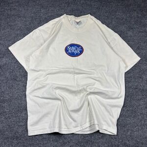 Vintage Samuel Adams Shirt Men's L Beer White Short Sleeve Y2K Party Frat